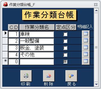 作業分類台帳